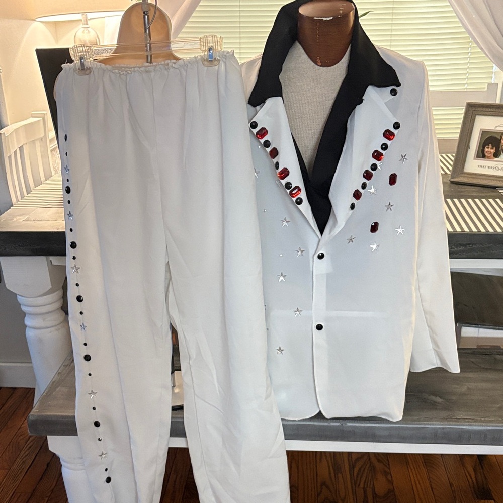 White Suit with Red and Black Accents